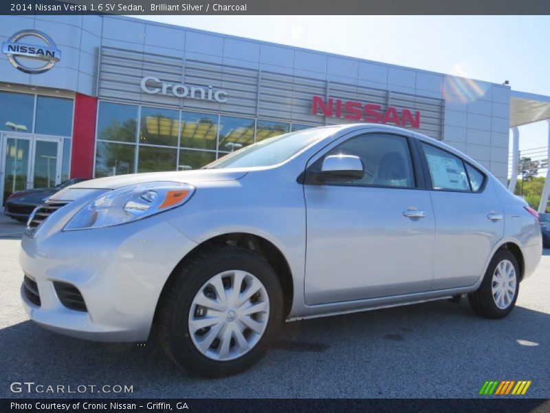 Brilliant Silver / Charcoal 2014 Nissan Versa 1.6 SV Sedan