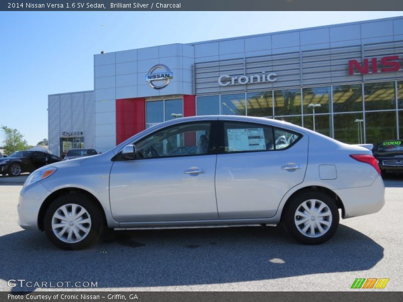 Brilliant Silver / Charcoal 2014 Nissan Versa 1.6 SV Sedan