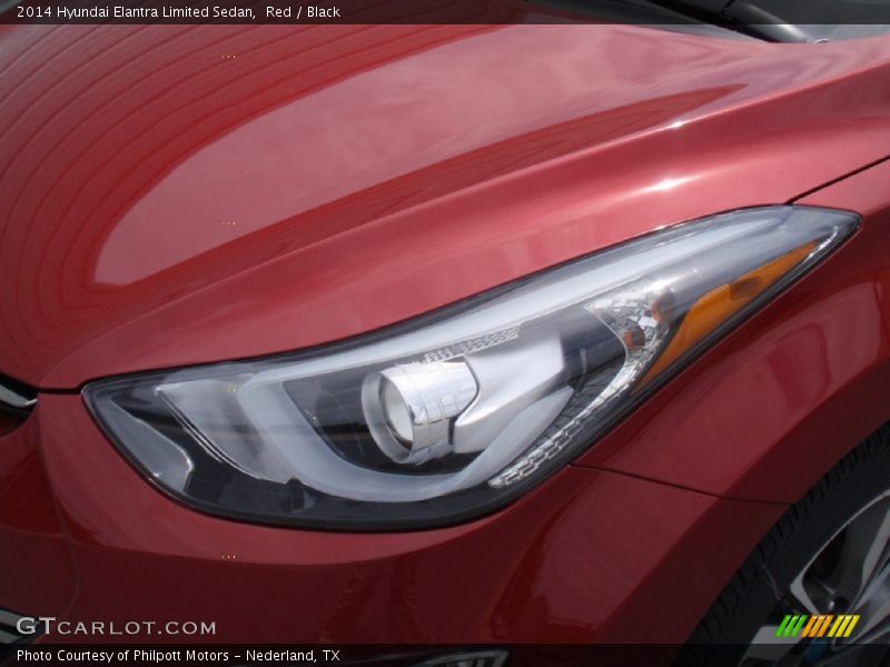 Red / Black 2014 Hyundai Elantra Limited Sedan