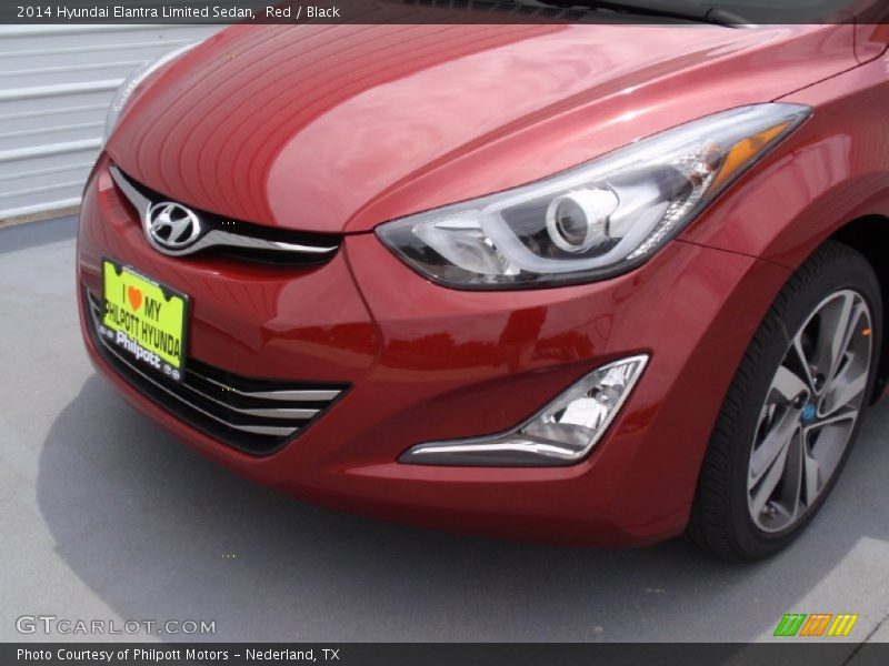 Red / Black 2014 Hyundai Elantra Limited Sedan