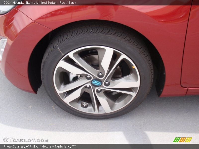 Red / Black 2014 Hyundai Elantra Limited Sedan