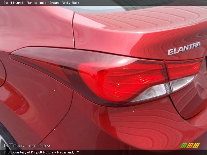 Red / Black 2014 Hyundai Elantra Limited Sedan