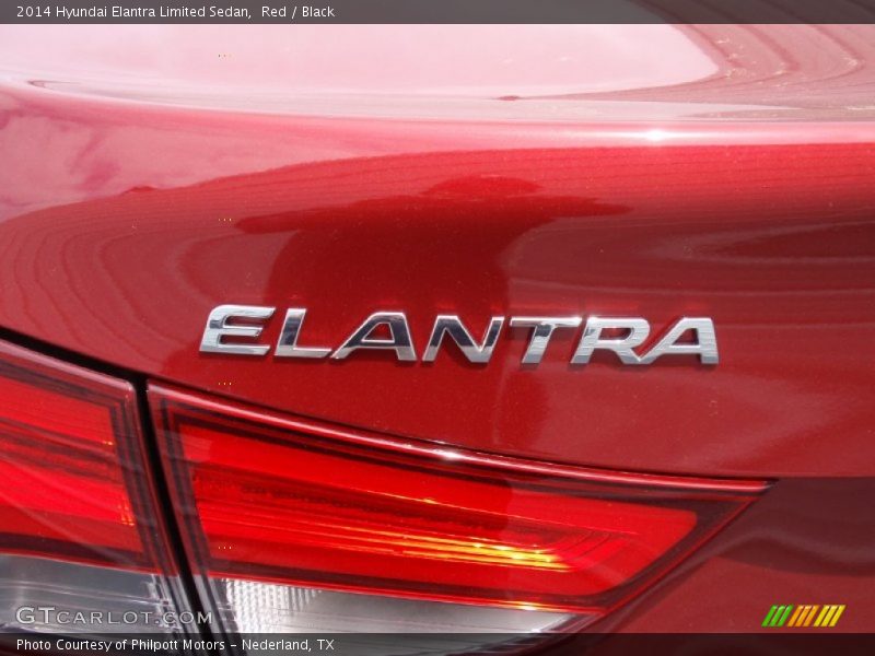 Red / Black 2014 Hyundai Elantra Limited Sedan