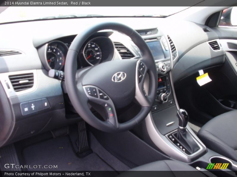 Red / Black 2014 Hyundai Elantra Limited Sedan