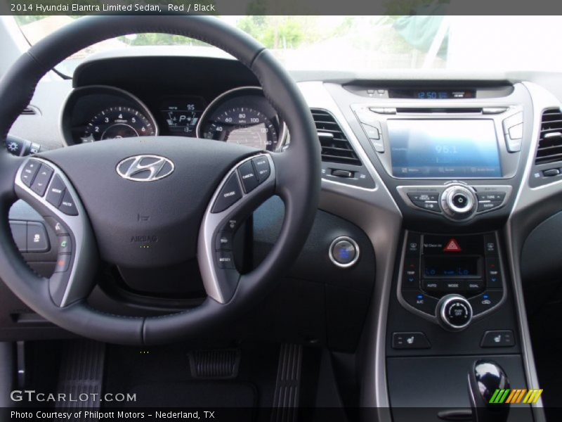 Red / Black 2014 Hyundai Elantra Limited Sedan