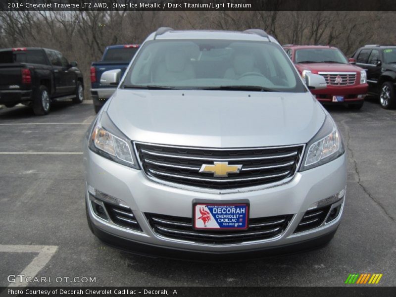 Silver Ice Metallic / Dark Titanium/Light Titanium 2014 Chevrolet Traverse LTZ AWD