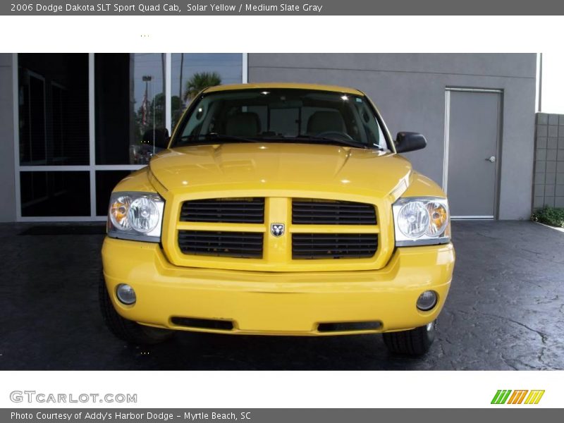 Solar Yellow / Medium Slate Gray 2006 Dodge Dakota SLT Sport Quad Cab