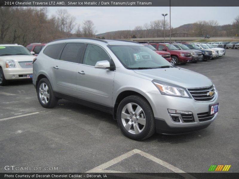 Silver Ice Metallic / Dark Titanium/Light Titanium 2014 Chevrolet Traverse LTZ AWD