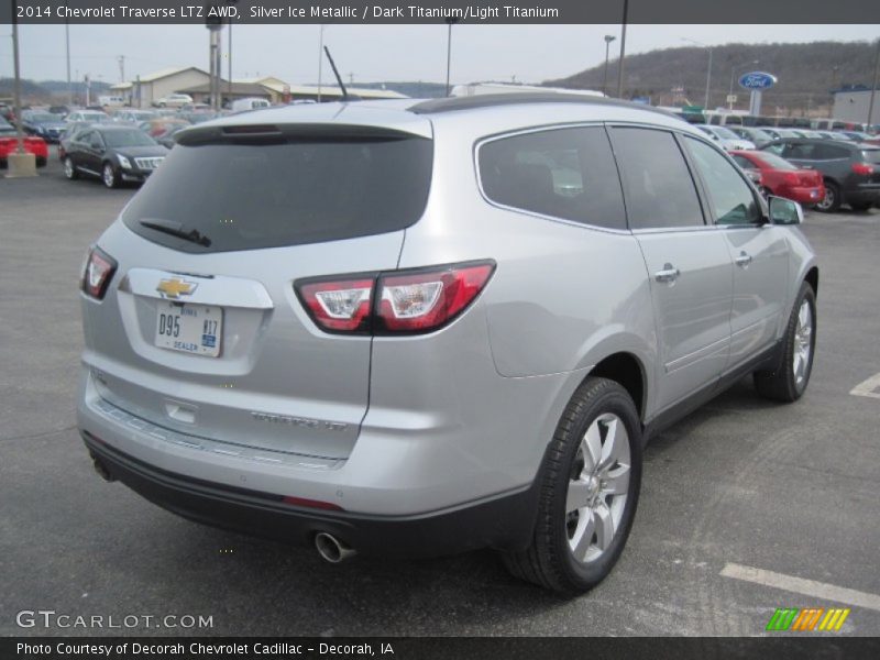 Silver Ice Metallic / Dark Titanium/Light Titanium 2014 Chevrolet Traverse LTZ AWD