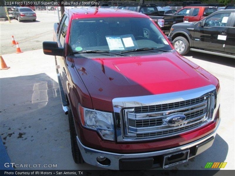 Ruby Red / Steel Grey 2014 Ford F150 XLT SuperCab