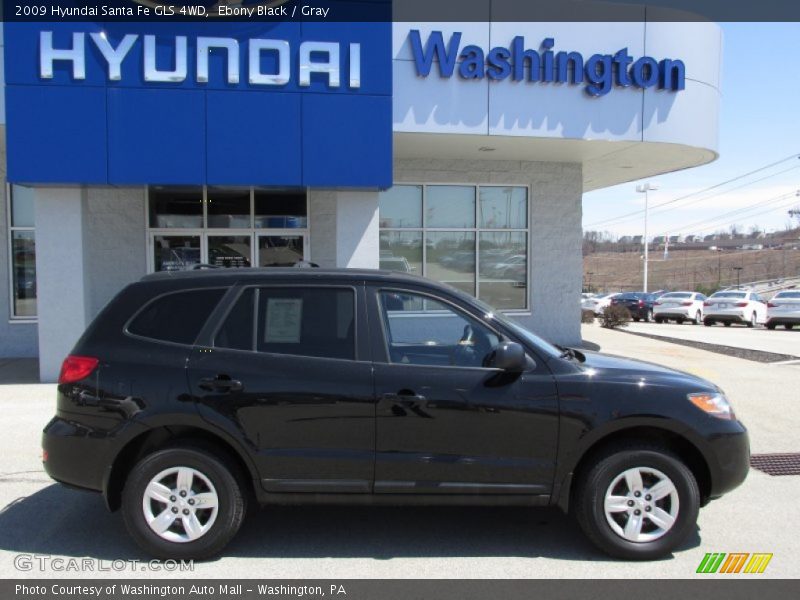 Ebony Black / Gray 2009 Hyundai Santa Fe GLS 4WD