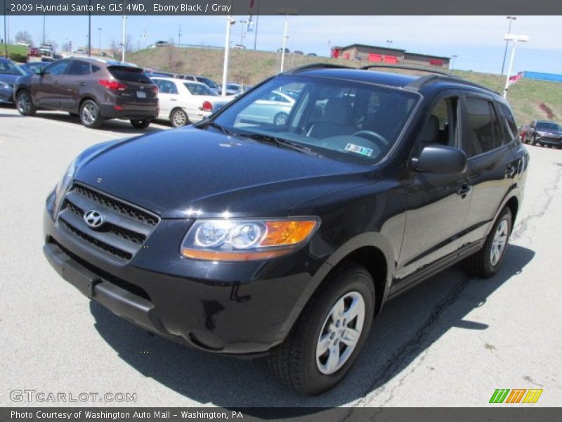 Ebony Black / Gray 2009 Hyundai Santa Fe GLS 4WD