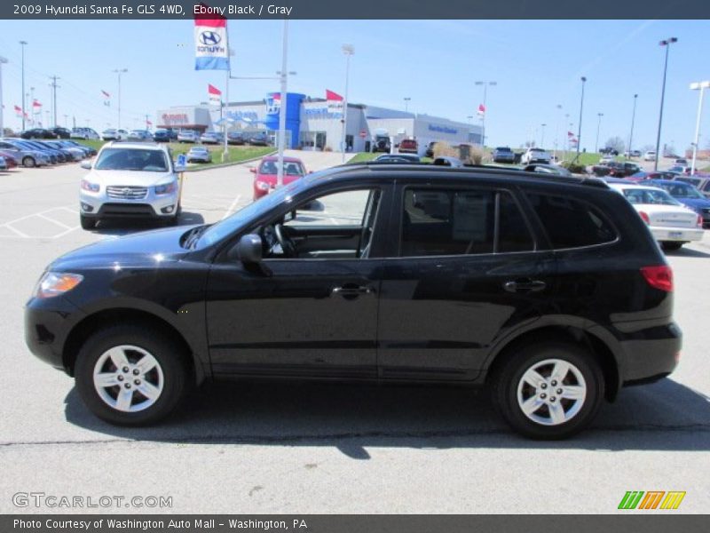 Ebony Black / Gray 2009 Hyundai Santa Fe GLS 4WD