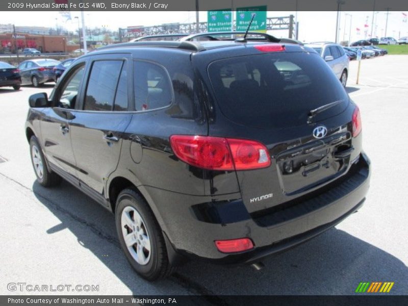 Ebony Black / Gray 2009 Hyundai Santa Fe GLS 4WD