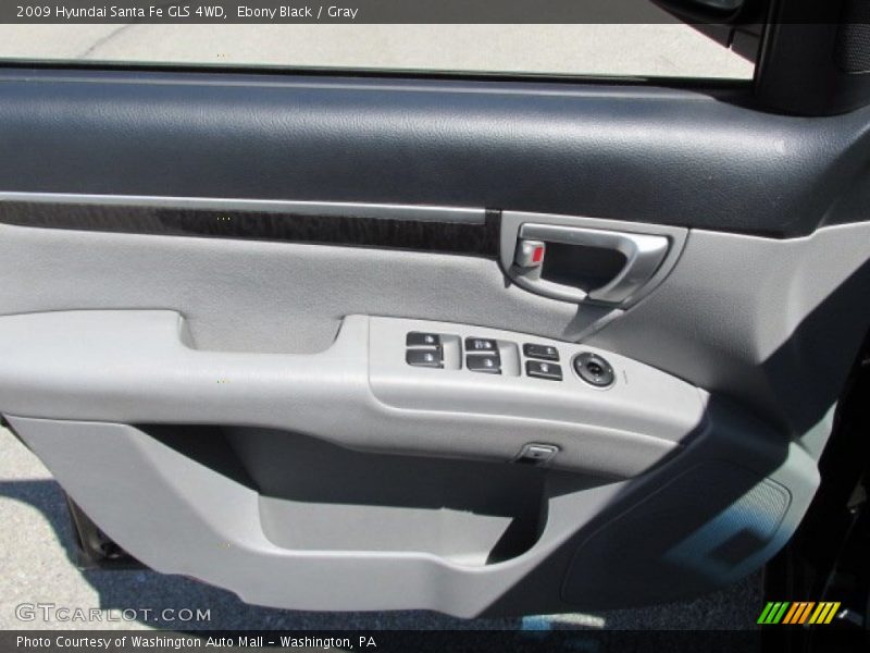 Ebony Black / Gray 2009 Hyundai Santa Fe GLS 4WD