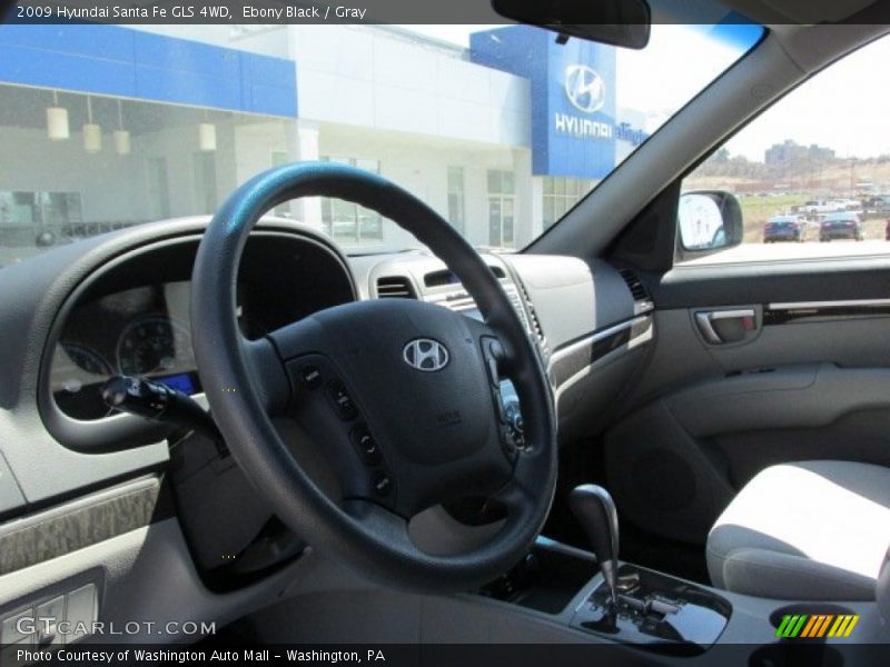 Ebony Black / Gray 2009 Hyundai Santa Fe GLS 4WD