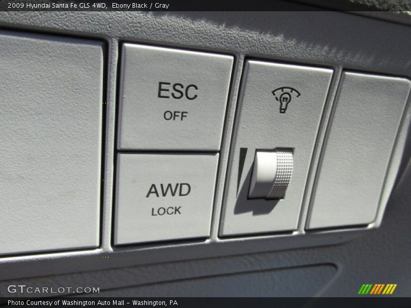 Ebony Black / Gray 2009 Hyundai Santa Fe GLS 4WD