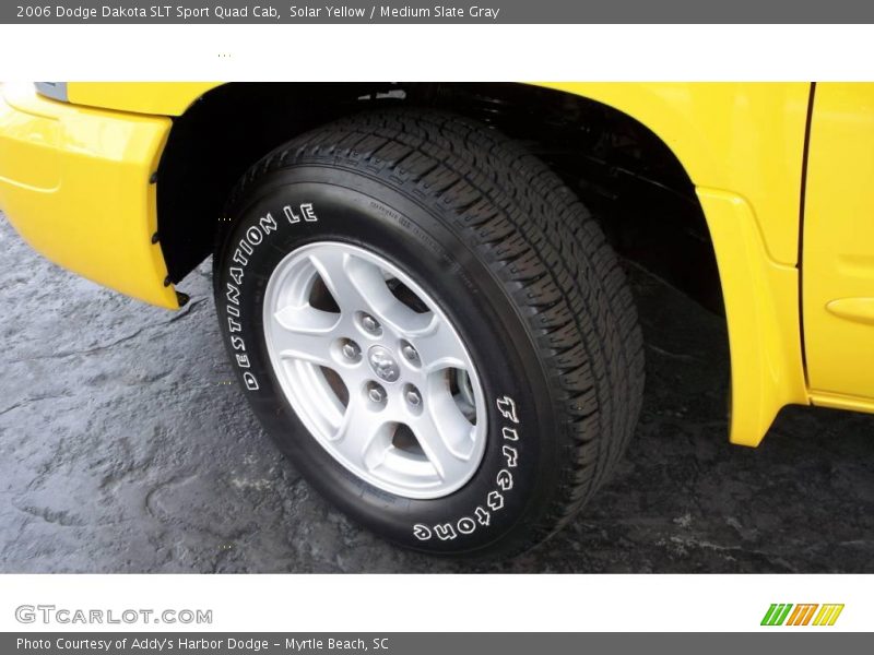 Solar Yellow / Medium Slate Gray 2006 Dodge Dakota SLT Sport Quad Cab