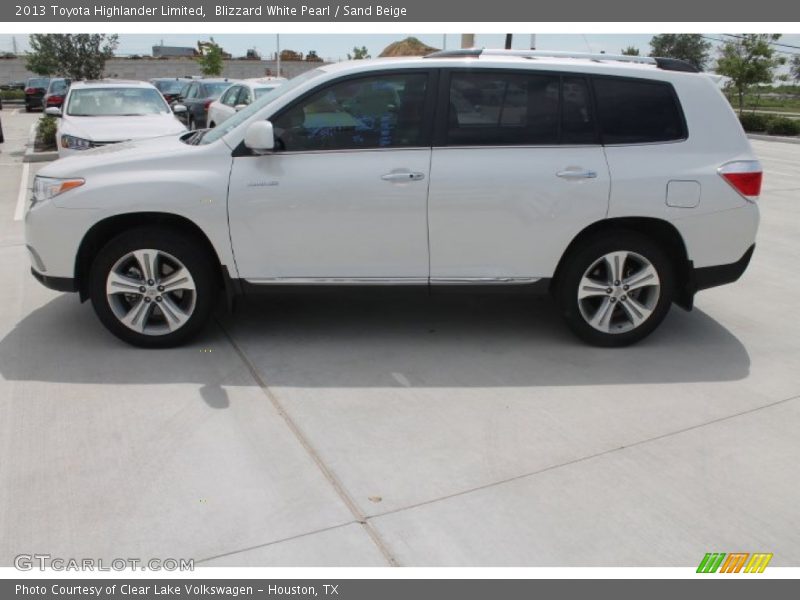 Blizzard White Pearl / Sand Beige 2013 Toyota Highlander Limited