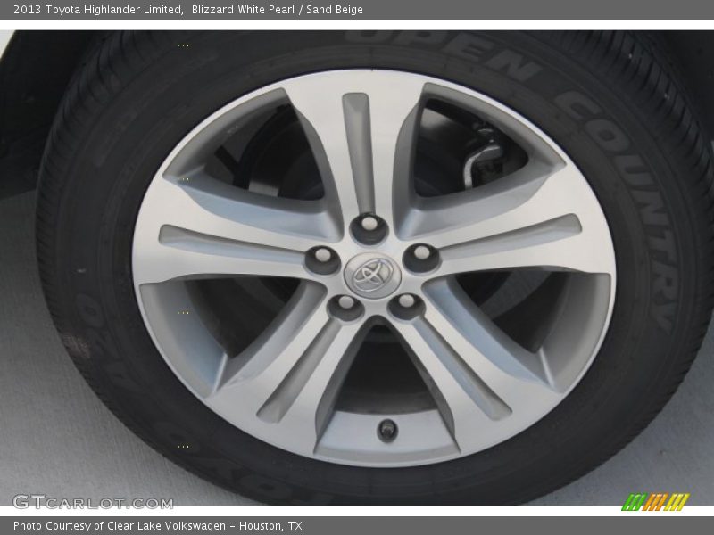 Blizzard White Pearl / Sand Beige 2013 Toyota Highlander Limited