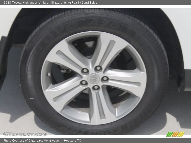 Blizzard White Pearl / Sand Beige 2013 Toyota Highlander Limited
