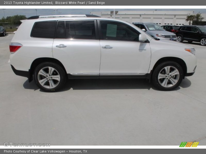 Blizzard White Pearl / Sand Beige 2013 Toyota Highlander Limited