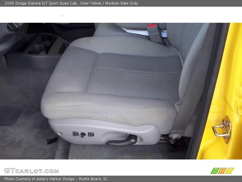 Solar Yellow / Medium Slate Gray 2006 Dodge Dakota SLT Sport Quad Cab