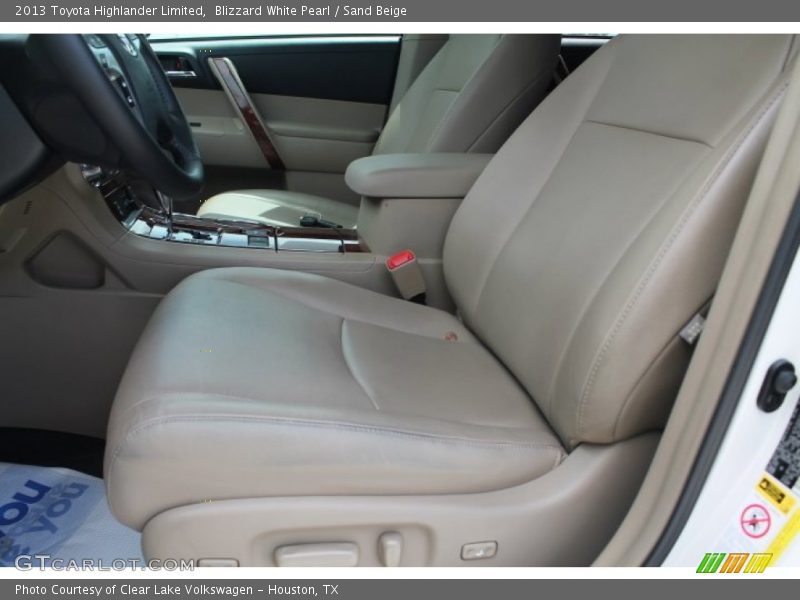 Blizzard White Pearl / Sand Beige 2013 Toyota Highlander Limited