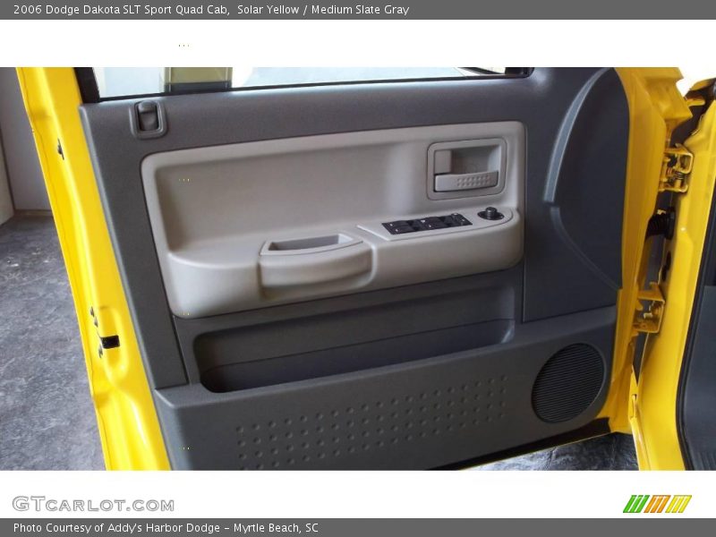 Solar Yellow / Medium Slate Gray 2006 Dodge Dakota SLT Sport Quad Cab