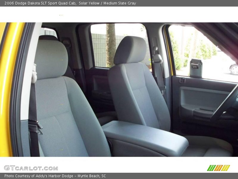 Solar Yellow / Medium Slate Gray 2006 Dodge Dakota SLT Sport Quad Cab