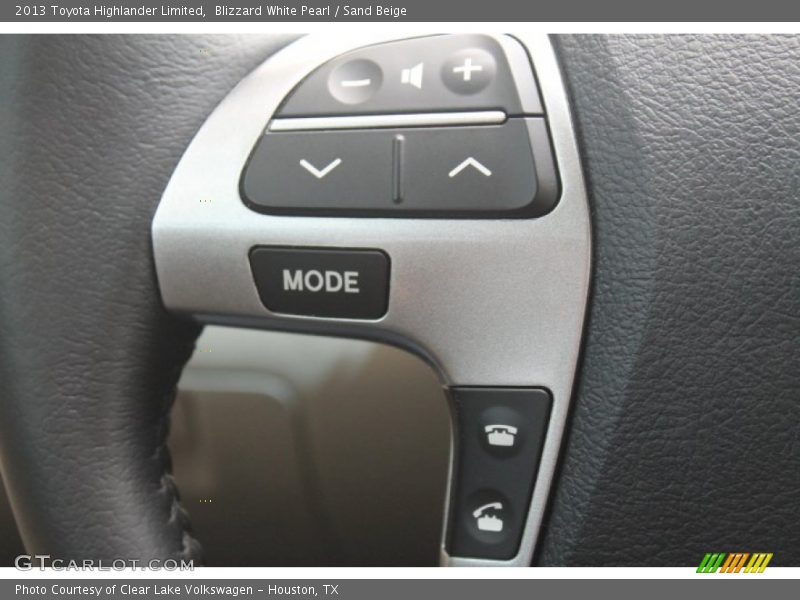 Blizzard White Pearl / Sand Beige 2013 Toyota Highlander Limited