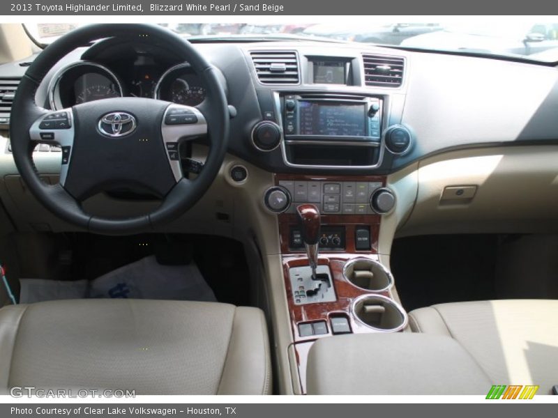 Blizzard White Pearl / Sand Beige 2013 Toyota Highlander Limited