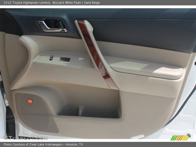 Blizzard White Pearl / Sand Beige 2013 Toyota Highlander Limited