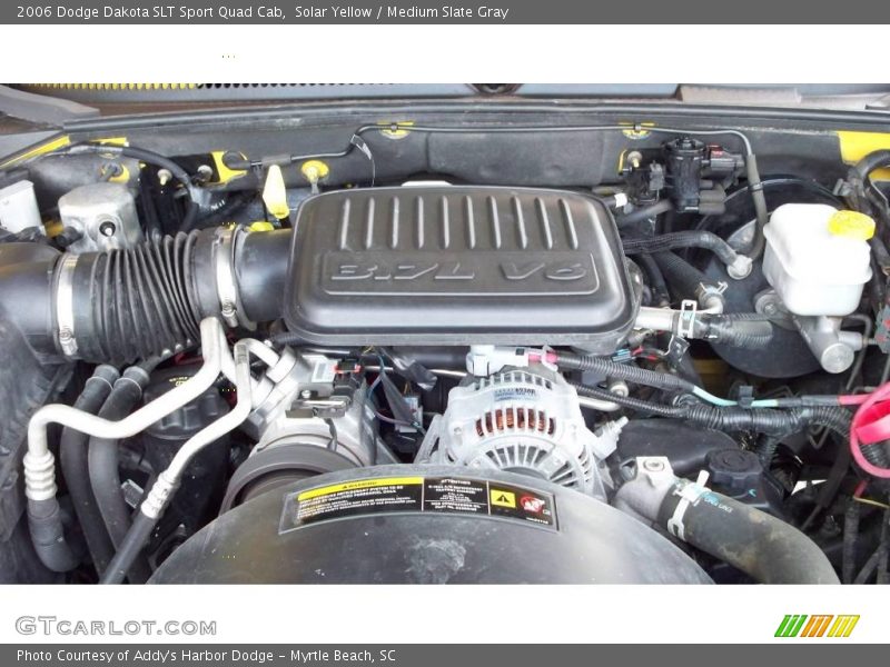 Solar Yellow / Medium Slate Gray 2006 Dodge Dakota SLT Sport Quad Cab