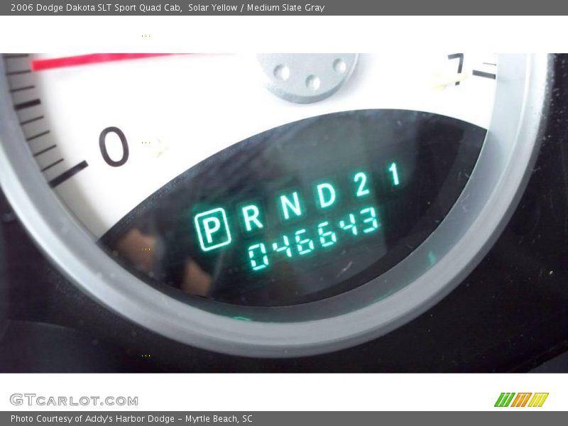 Solar Yellow / Medium Slate Gray 2006 Dodge Dakota SLT Sport Quad Cab