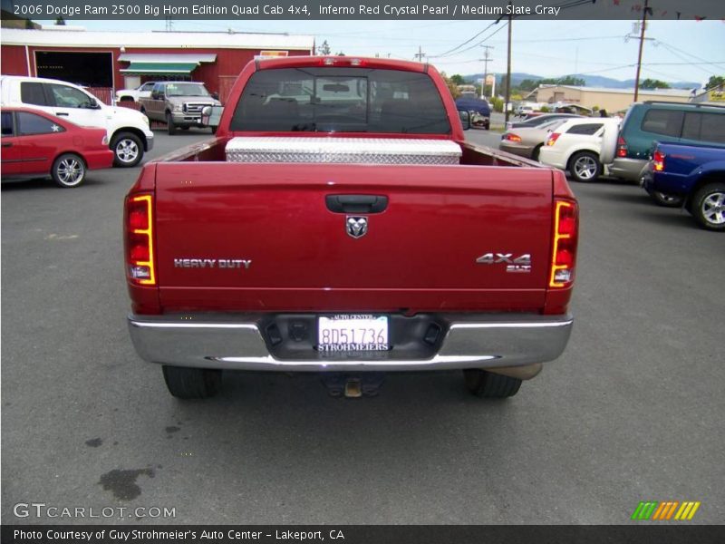 Inferno Red Crystal Pearl / Medium Slate Gray 2006 Dodge Ram 2500 Big Horn Edition Quad Cab 4x4
