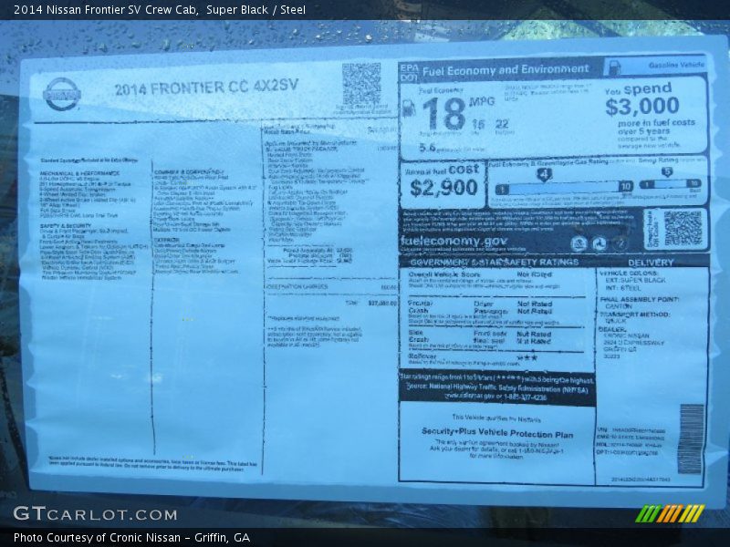 Super Black / Steel 2014 Nissan Frontier SV Crew Cab