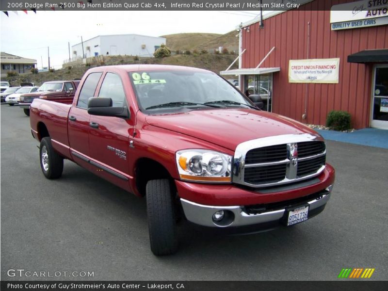 Inferno Red Crystal Pearl / Medium Slate Gray 2006 Dodge Ram 2500 Big Horn Edition Quad Cab 4x4