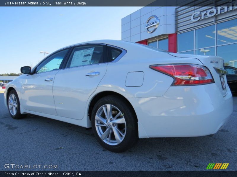 Pearl White / Beige 2014 Nissan Altima 2.5 SL