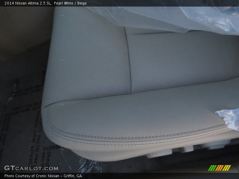 Pearl White / Beige 2014 Nissan Altima 2.5 SL