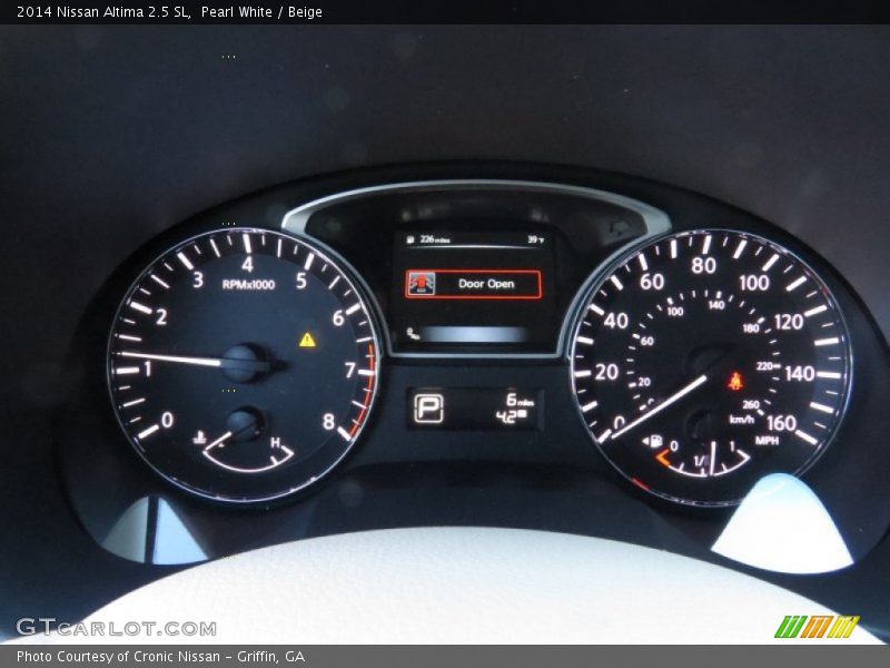 Pearl White / Beige 2014 Nissan Altima 2.5 SL