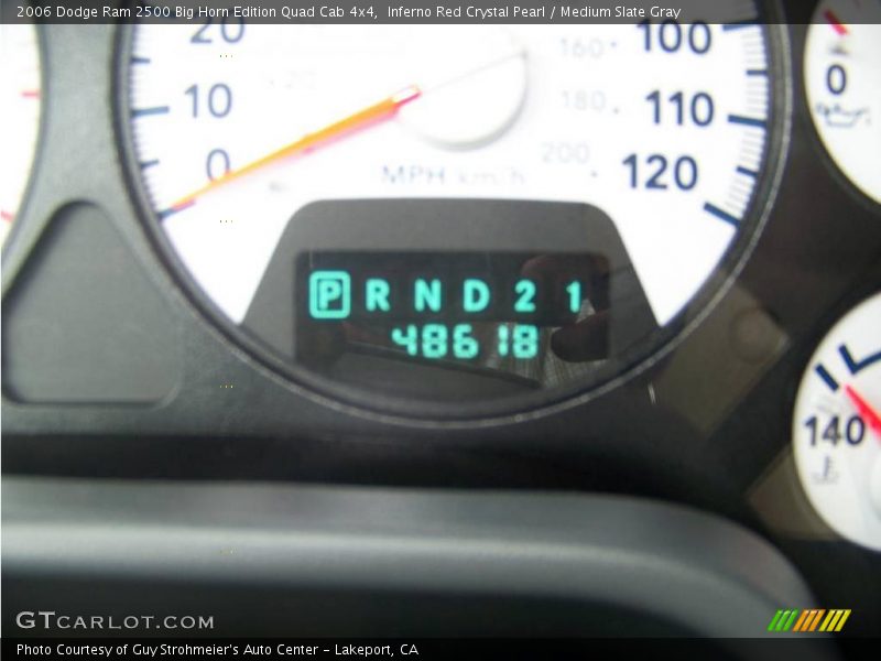 Inferno Red Crystal Pearl / Medium Slate Gray 2006 Dodge Ram 2500 Big Horn Edition Quad Cab 4x4