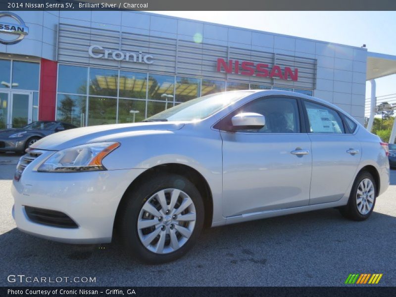 Brilliant Silver / Charcoal 2014 Nissan Sentra SV