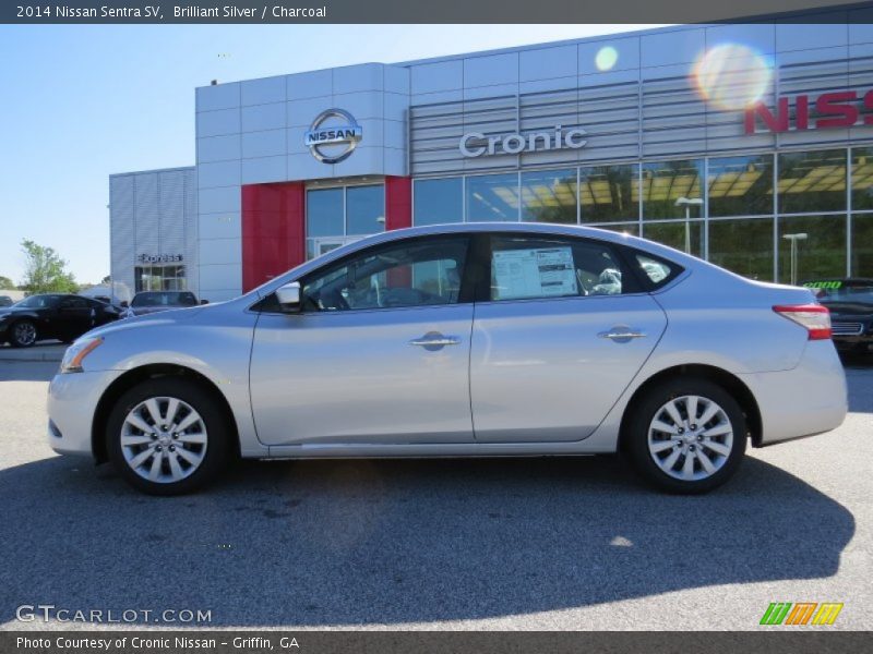 Brilliant Silver / Charcoal 2014 Nissan Sentra SV