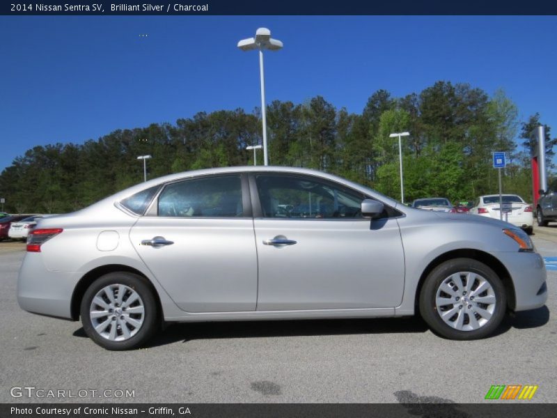 Brilliant Silver / Charcoal 2014 Nissan Sentra SV