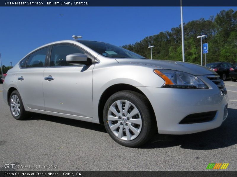 Brilliant Silver / Charcoal 2014 Nissan Sentra SV