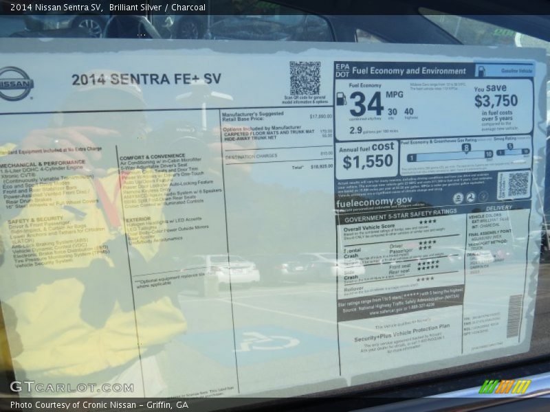 Brilliant Silver / Charcoal 2014 Nissan Sentra SV