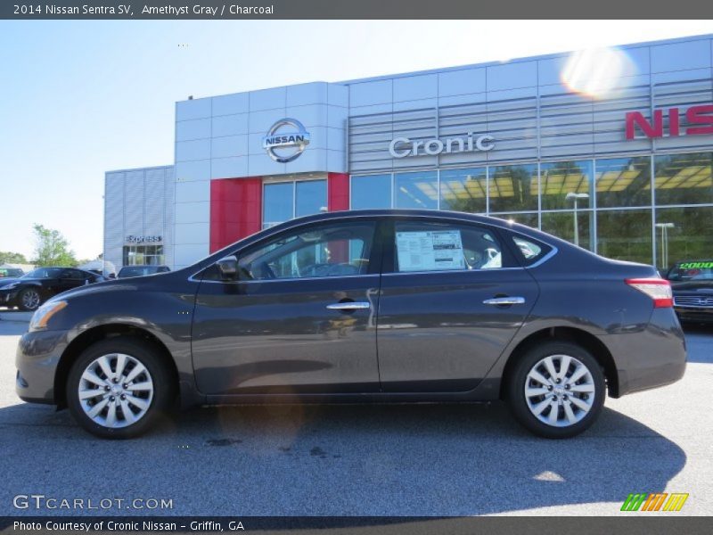 Amethyst Gray / Charcoal 2014 Nissan Sentra SV