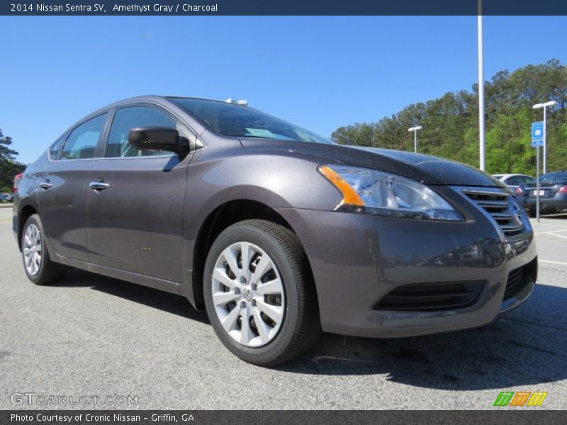 Amethyst Gray / Charcoal 2014 Nissan Sentra SV