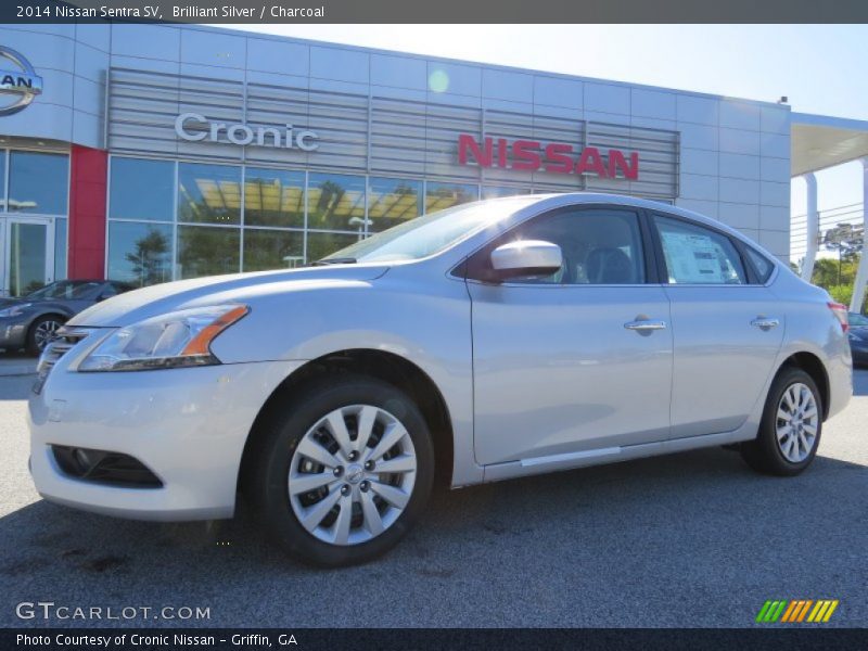 Brilliant Silver / Charcoal 2014 Nissan Sentra SV
